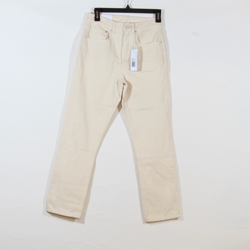 Outerknown Women's Dune Tan Cream High-rise Slim Fit S.E.A. Jeans